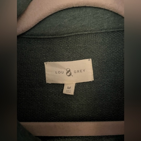 Lou & Grey Collared Cotton Drawstring Sweatshirt - Picture 6 of 7